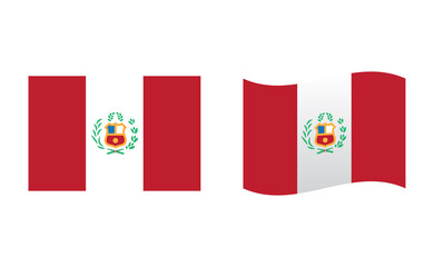 Flag of Peru. Peruvian national symbol vector illustration.