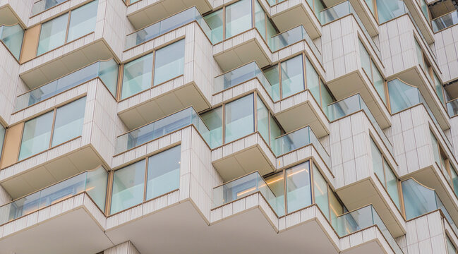 A typical view in Canary Wharf