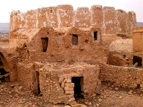 KASR AL HAJ, LIBYA. OLD BERBER FORTRESS. 