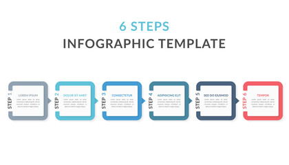 6 Steps - Infographic Template