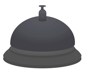 Metallic hotel bell. vector illustration