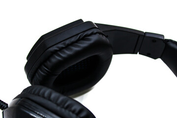 Black stereo headphones