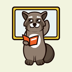 Mongoose cute mascot design illustration