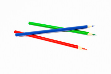 color pencils representing RGB color space