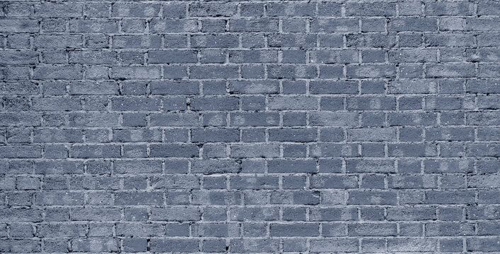 Fototapeta Gray brick wall. Loft interior design. Gray paint of the facade.