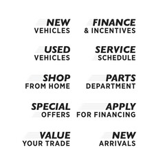 Car Dealership, Automobile Dealership For Sale Sign, Service Sign Set Vector Illustration Background