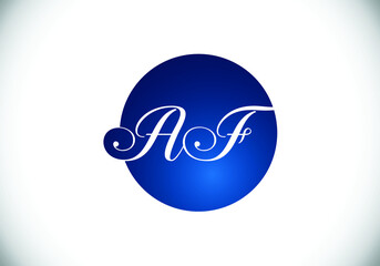 A F letter sign symbol. Initial Letter A F Logo Design Vector Template. Monogram logo