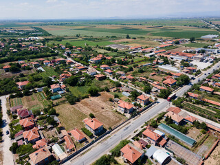 Aerial view of village of Tsalapitsa, Bulgaria