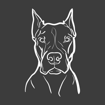 recommend clip art: pitbull for logo, symbol, simple illustration, sport team emblem, mascot, design element and label, security idea,