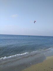 Beautiful landscape of the Mediterranean Sea in summer in Haifa.