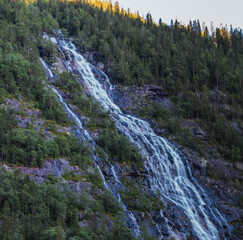 Wodospad Rjukanfossen w miejscowości Rjukan w Norwegii