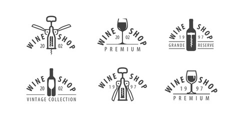 Wine logo or symbol. Winery, winemaking, drink concept