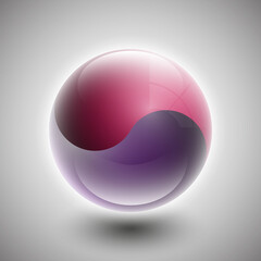 globe icon Bright sphere