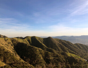 mountain landscape with blue sky