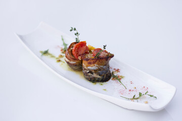 grilled fish with vegetables