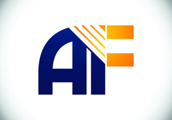 A F letter sign symbol. Initial Letter A F Logo Design Vector Template. Monogram logo