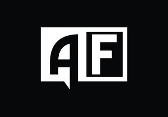 Obraz premium A F letter sign symbol. Initial Letter A F Logo Design Vector Template. Monogram logo