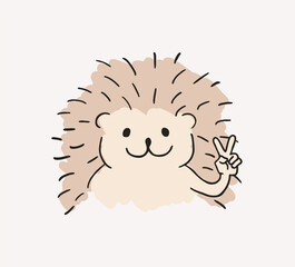 Creative design of funny hedgehog