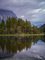 lake mountains alps 