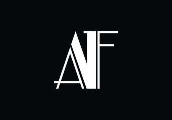 A F letter sign symbol. Initial Letter A F Logo Design Vector Template. Monogram logo