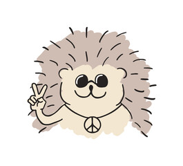 Creative design of funny hedgehog