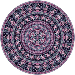 Vector ornament vintage ethnic round illustration