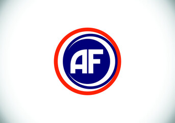 A F letter sign symbol. Initial Letter A F Logo Design Vector Template. Monogram logo