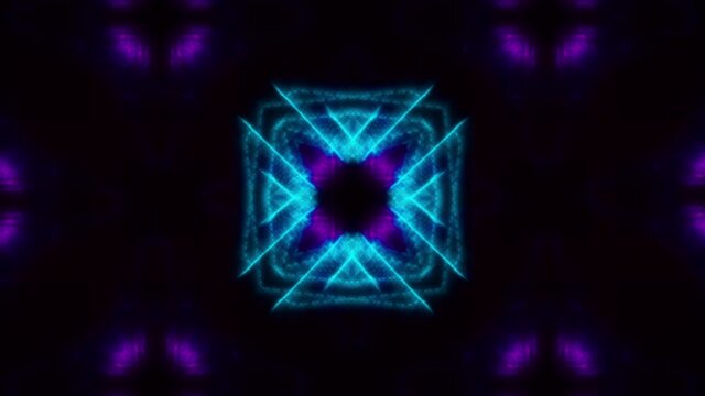 Phantasmagoric Fashionable Background, Fantastiс Audiovisual Caleidoscopic Visualisation Flashing In The Night