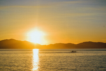 sunset over the sea