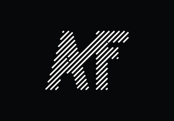 A F letter sign symbol. Initial Letter A F Logo Design Vector Template. Monogram logo