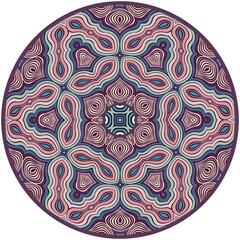 Vector ornament vintage ethnic round illustration