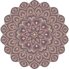 Vector ornament vintage ethnic round illustration