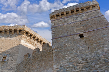 ancient historic Genoese castle or fortress