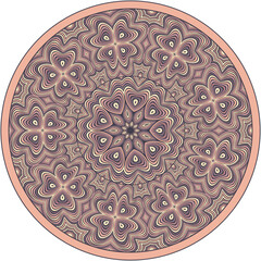 Vector ornament vintage ethnic round illustration