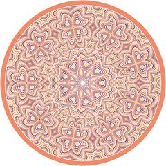 Vector ornament vintage ethnic round illustration