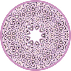 Vector ornament vintage ethnic round illustration