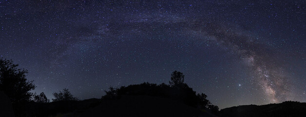 Milky Way Over California - Lightened