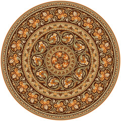 Vector ornament vintage ethnic round illustration