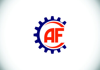 A F letter sign symbol. Initial Letter A F Logo Design Vector Template. Monogram logo