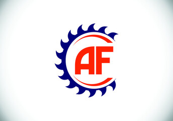 A F letter sign symbol. Initial Letter A F Logo Design Vector Template. Monogram logo