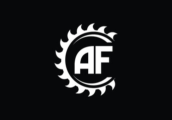 A F letter sign symbol. Initial Letter A F Logo Design Vector Template. Monogram logo