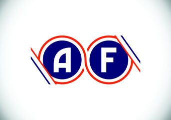 A F letter sign symbol. Initial Letter A F Logo Design Vector Template. Monogram logo