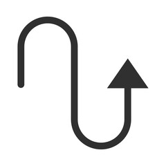 arrow stream movement growth silhouette style icon