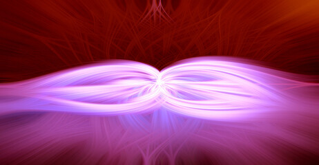 Intertwined 3d fibers forming an ornament