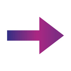 arrow direction related icon, right pointed orientation gradient style