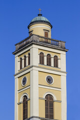 Cathedral Basilica of St. John the Apostle or Eger Cathedral - third largest Catholic Church in Hungary. Eger Cathedral built in 1831 - 1837 in classicist designs. Eger, Hungary