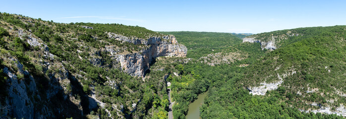 Panorama des Gorges de l'Aveyron, Saint-Antonin-Noble-Val