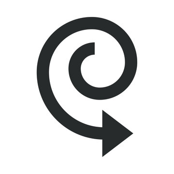 spiral arrow creativity design silhouette style icon