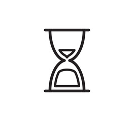 Hourglass icon vector logo design template