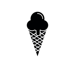 Ice cream icon flat style trendy illustration